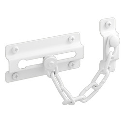  4 in. White Chain Door Guard