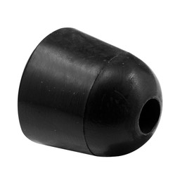 1 in. Black Rubber Sliding Door Bumper (2 Pack)