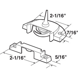 2-1/16 in., Silver-Painted Diecast Zinc Double Hung Sash Lock  (Single Pack)