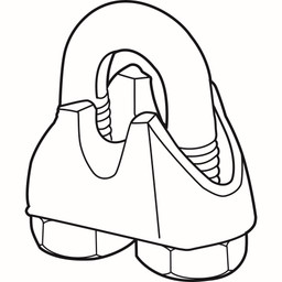 3/8 in. Galvanized Cable Clamp (2 Pack)