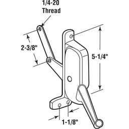 2-3/8 in. Right-Hand Awning Window Operator (Single Pack)