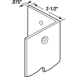 2-1/2 x 48 in. Clear Corner Shield with Screws (6 Pack)