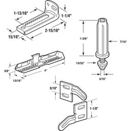  Bi-Fold Door Hardware Repair Kit, 3/8 in. Cap x 7/16 in. Base Diameter (Single Pack)