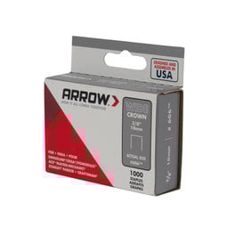 Arrow 60630 Wide Crown Staples, 3/8" x 1/2", 1000ct