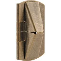  1 in. x 2 in. Stamped Steel Antique Brass Plated Finish Window Flip