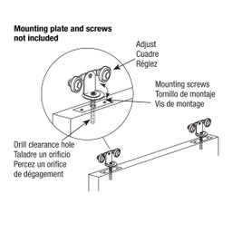 N 6502 | 7/8 in. Tandem Wardrobe Door Roller Assembly, Front (2
