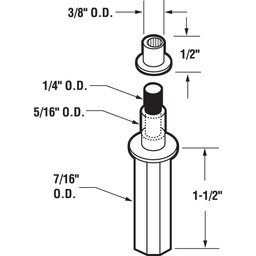 7/16 in. Bi-Fold Door Top Pivot, Alliance Doors (2 Pack)