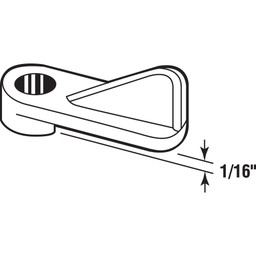 1/16 inch Window Screen Clip, Molded Plastic, White