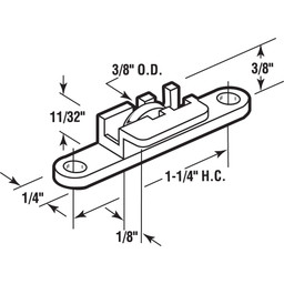 3/8 in. Steel Flat-Edge Sliding Window Roller Assembly, Tom Rays (4 Pack)