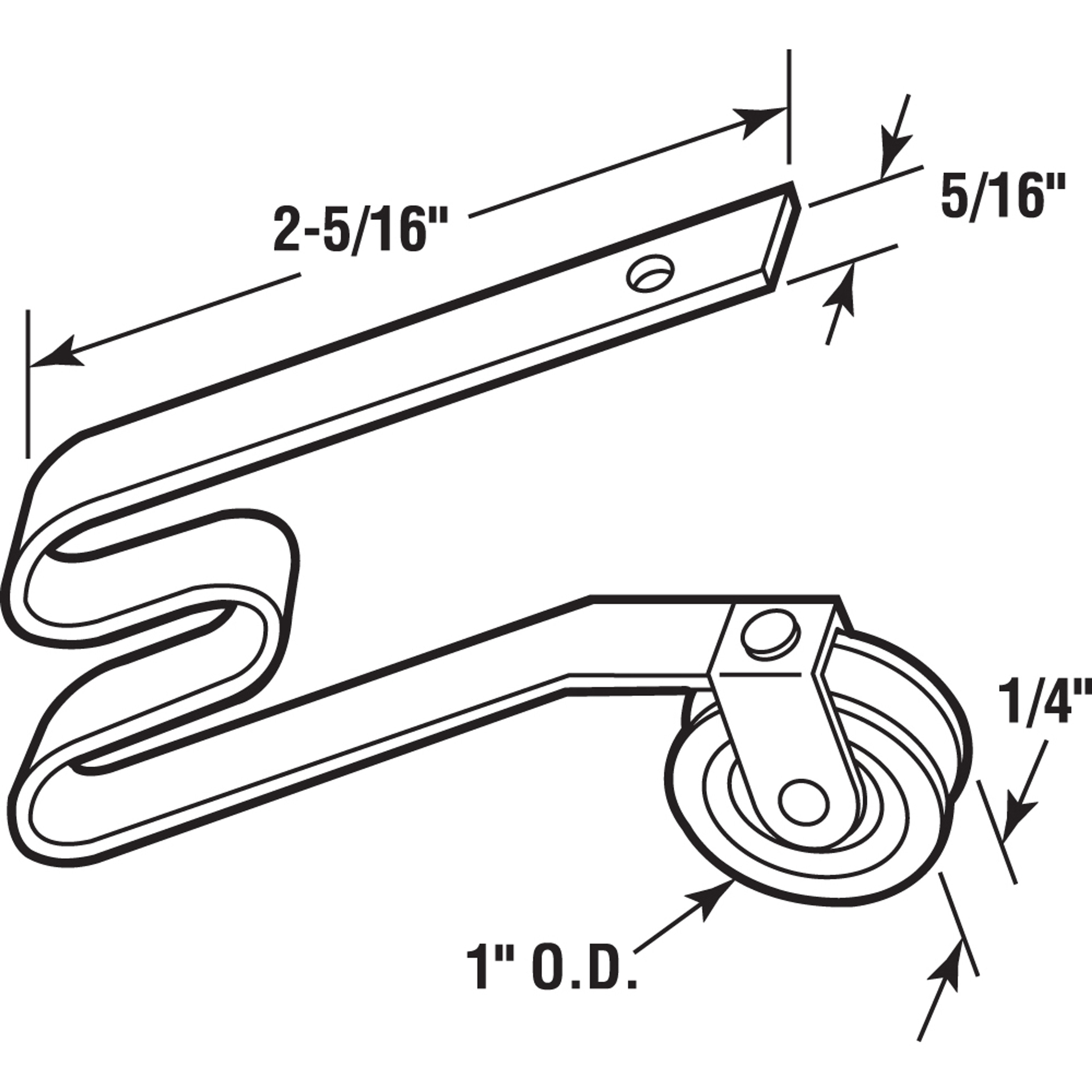 1 in. Steel Screen Door Tension Springs with Nylon Roller (2 Pack)