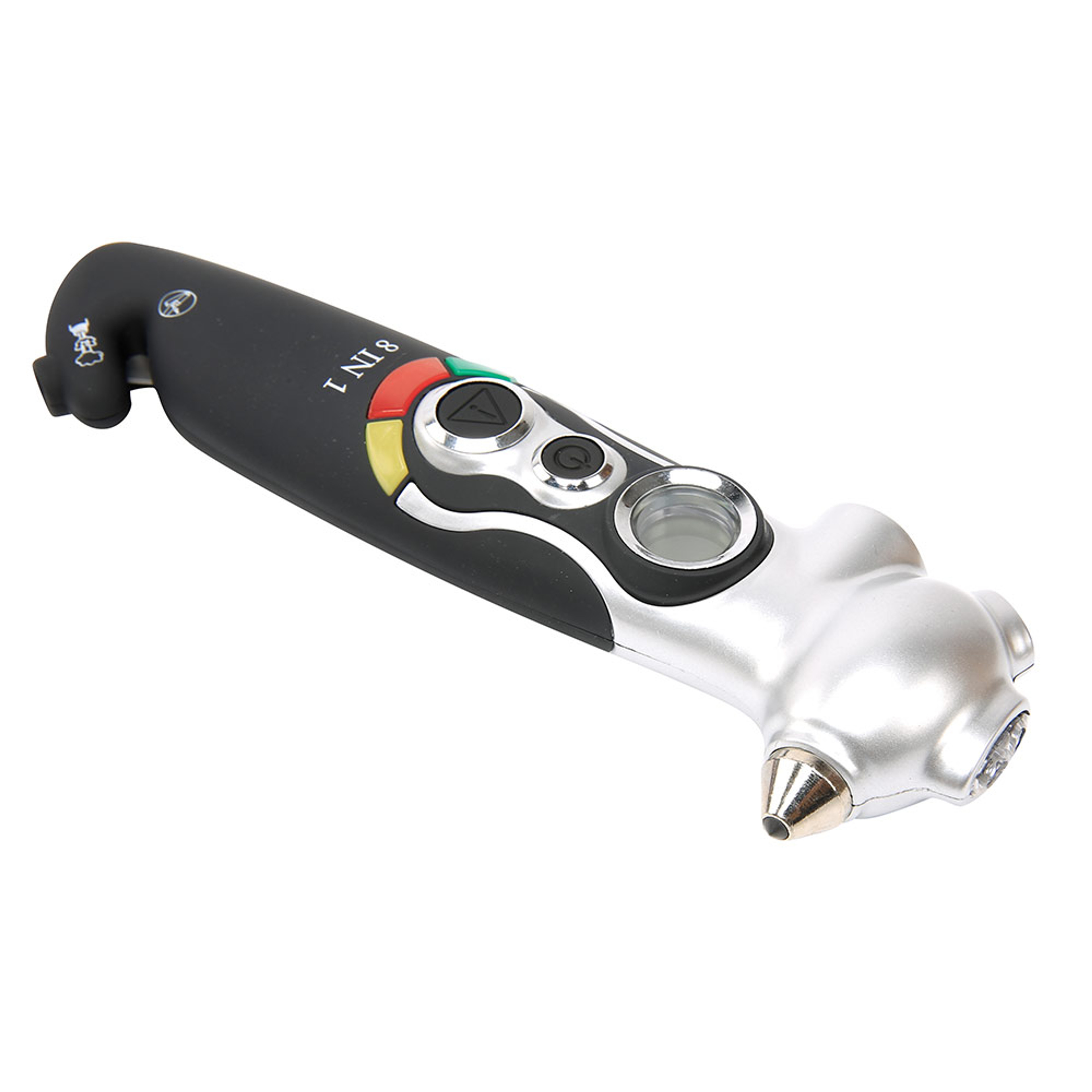 WORKPRO  8-in-1 Digital Tire Gauge, Flashlight, Glass Breaker, Cutter (Single Pack)