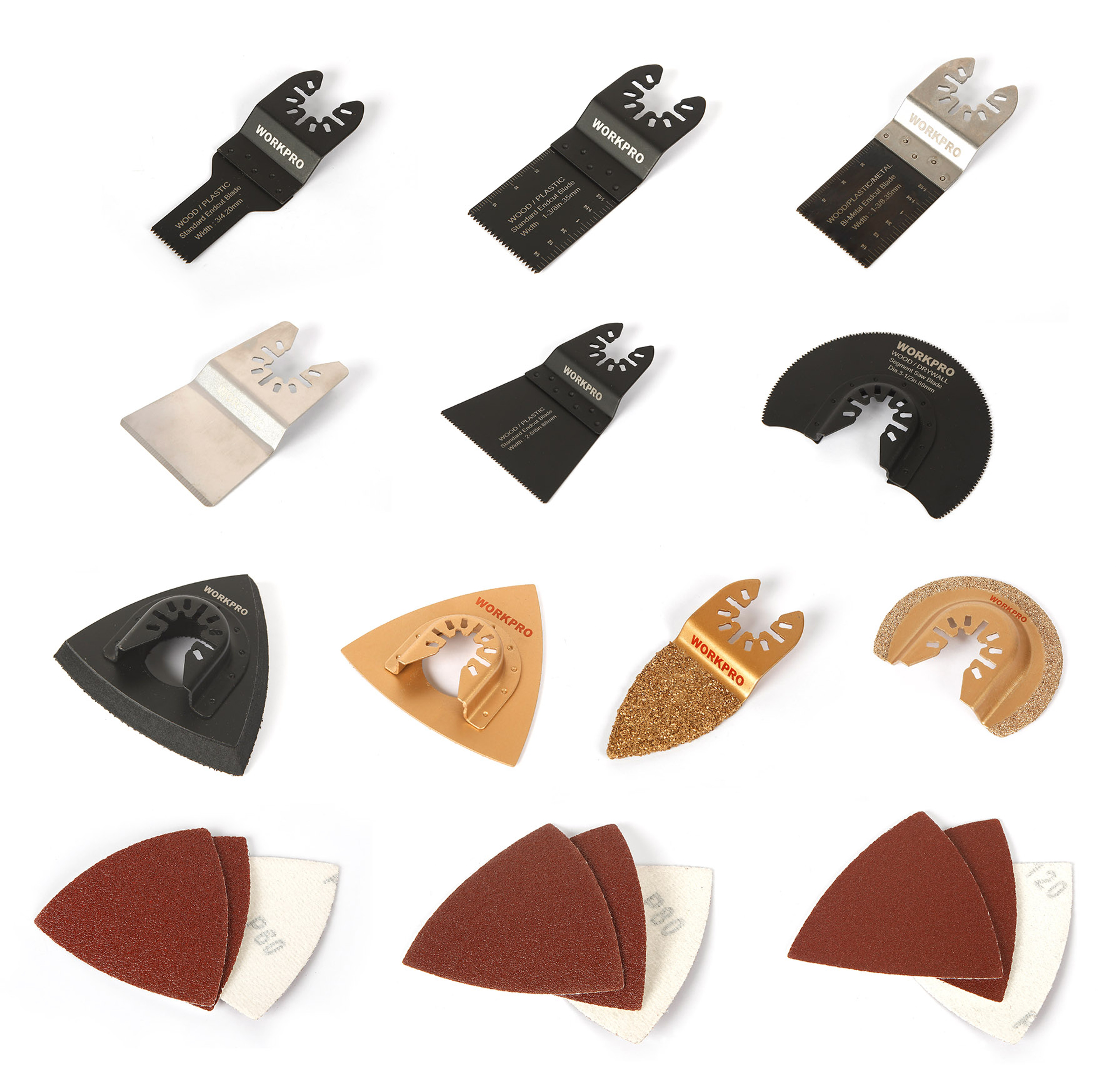WORKPRO  Oscillating Accessory Kit, Bi-Metal Blades w/Carbide Tips (Single Pack)