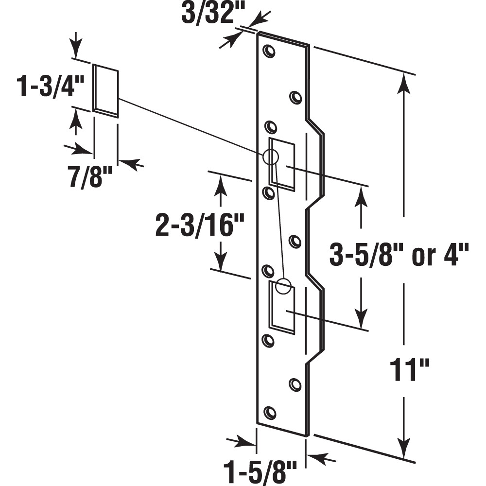 U 9427 |  Brass Plated Maximum Security Combination Strike