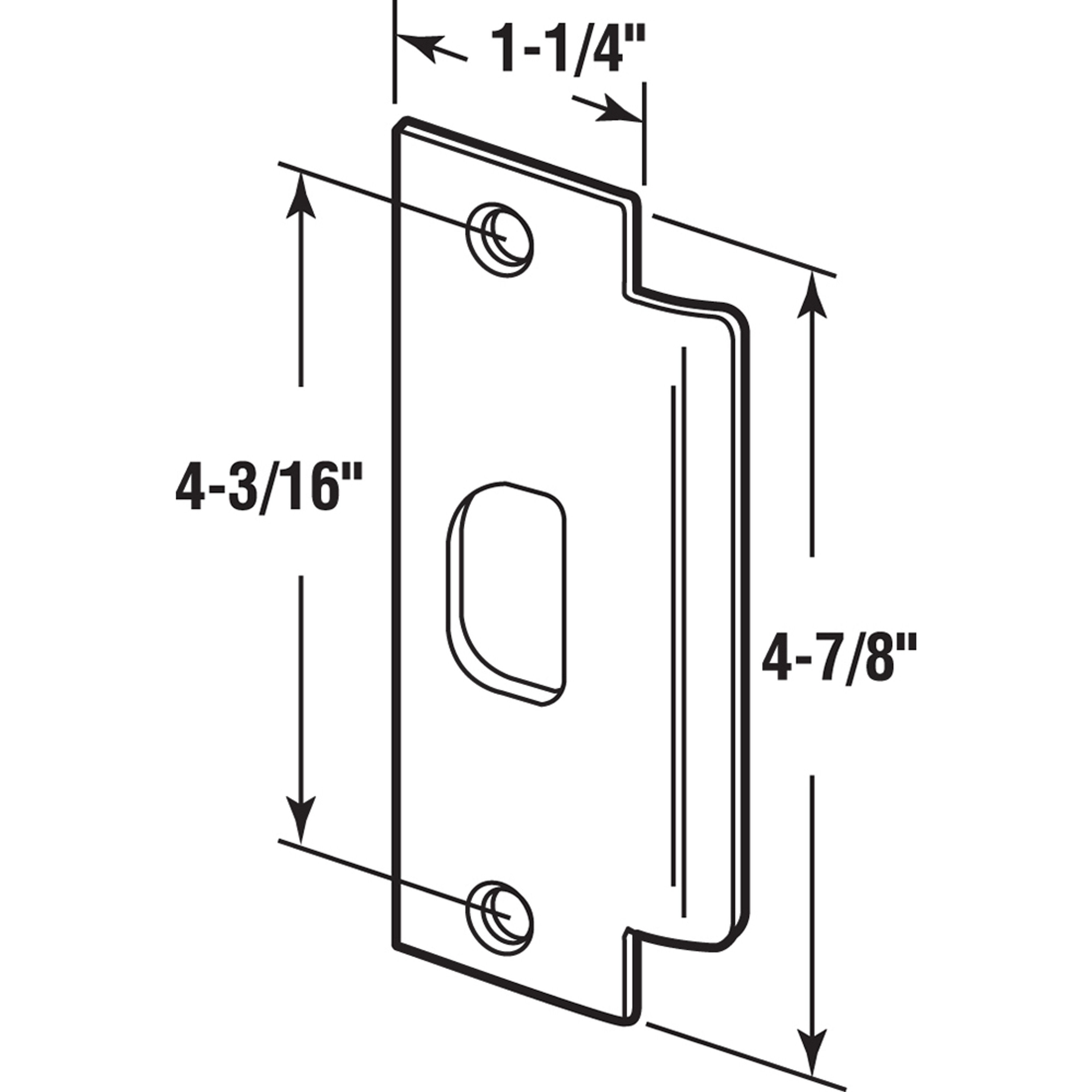DOOR STRIKE, SOLID POLISHED BRASS, COMMERCIAL, ASA