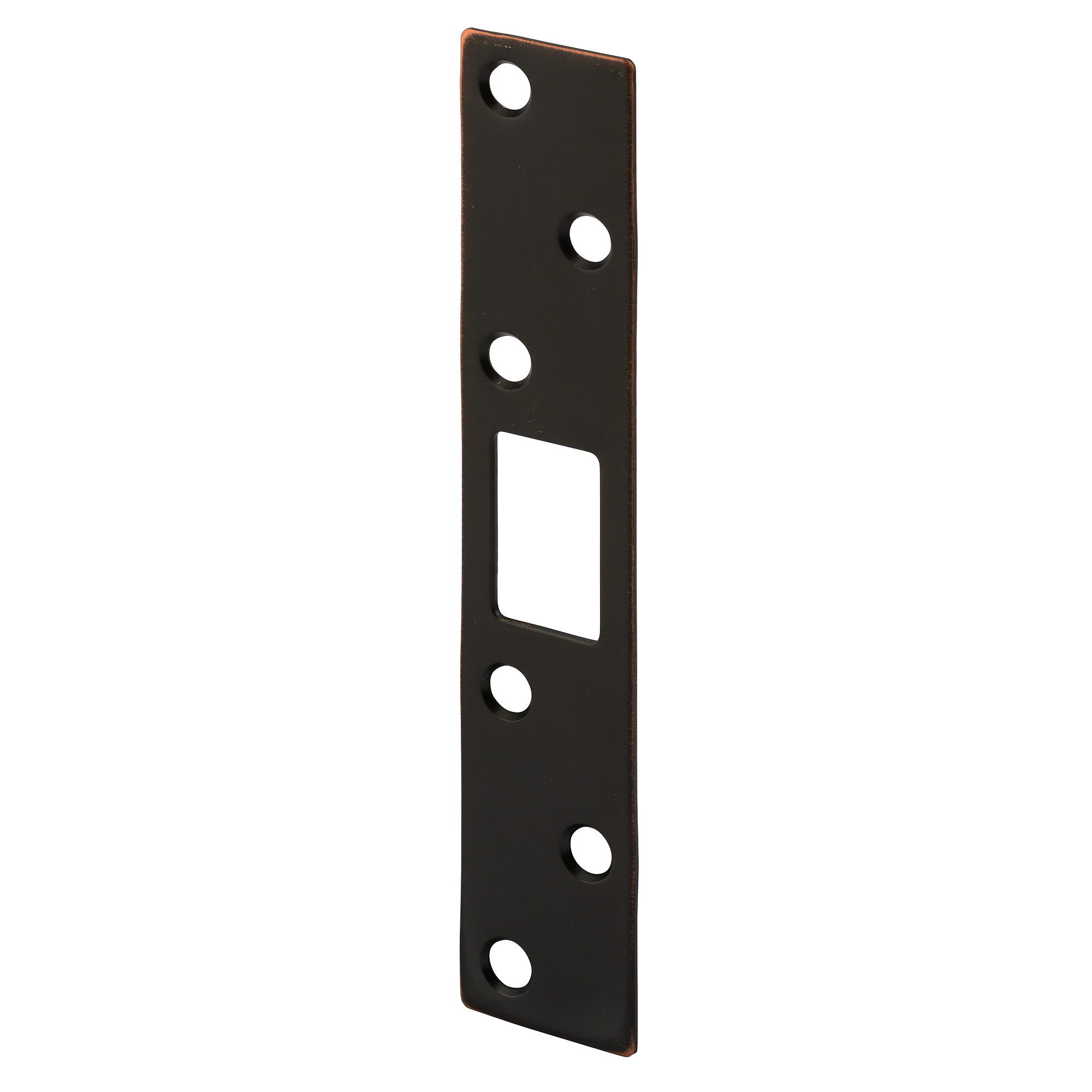 Maximum Security Deadbolt Strike 1-1/8 x 5-7/8 in. with Screws Classic Bronze Finish (Single Pack)