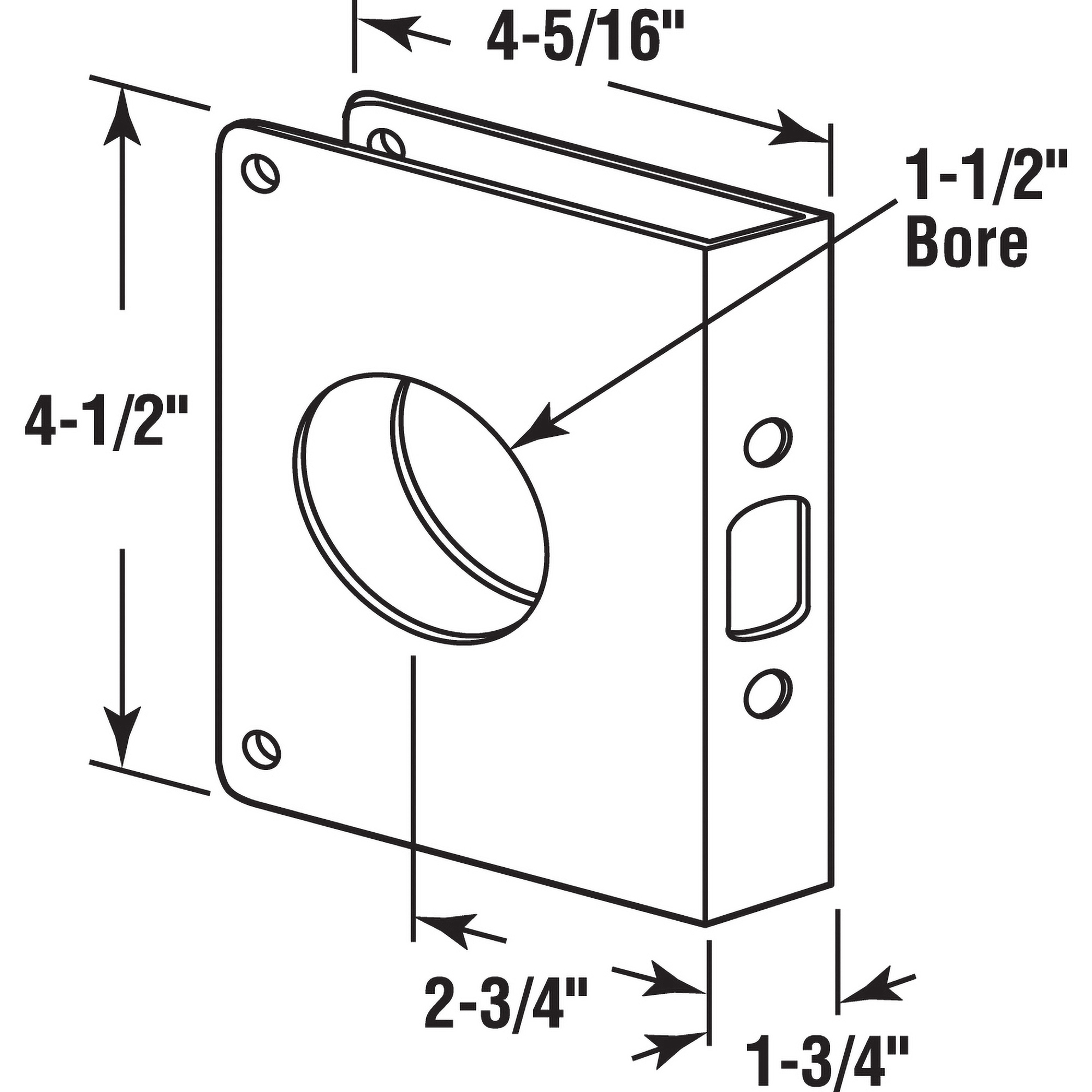 Lock & Door Reinforcer  (brass/1-1/2" Bore)