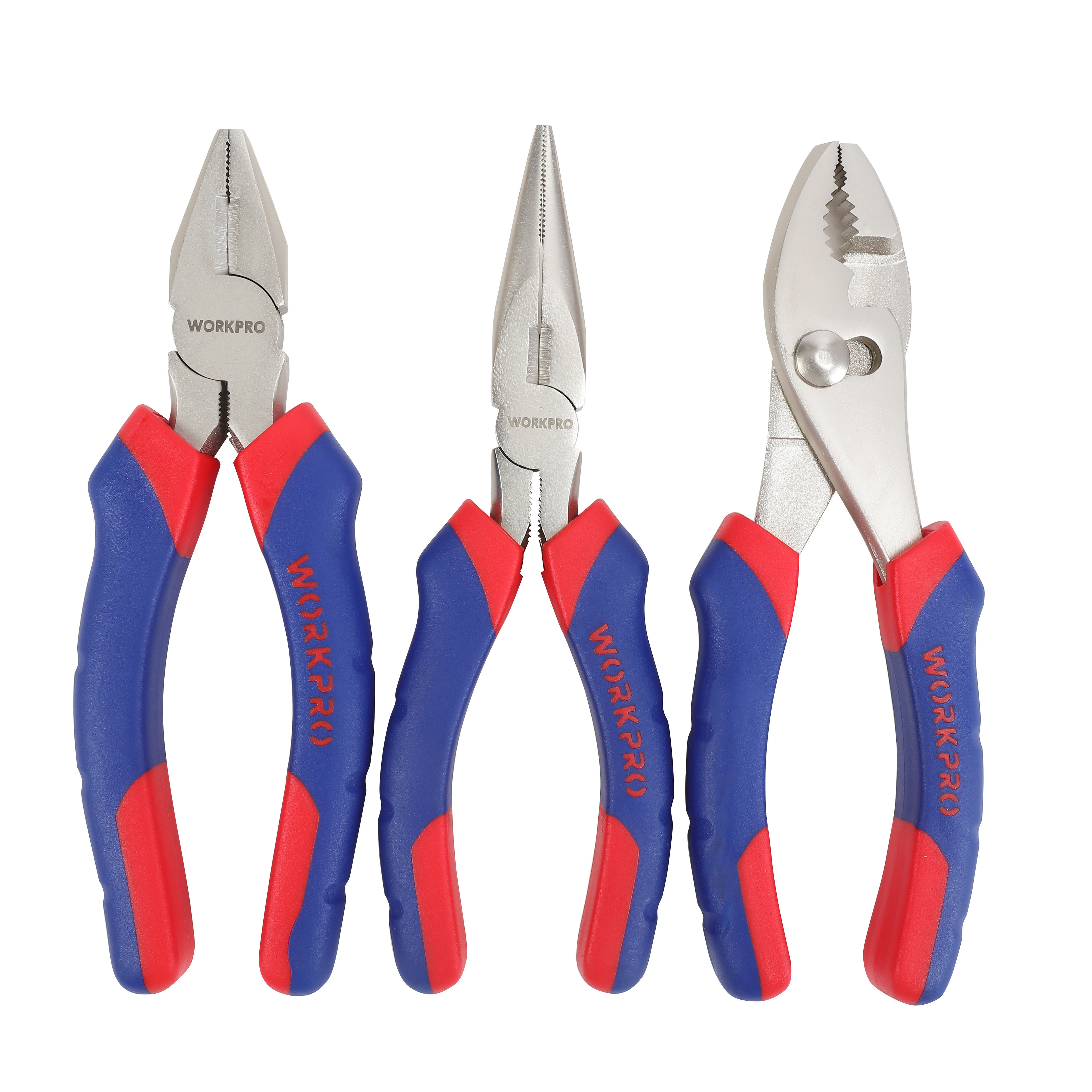 WORKPRO  3 Piece Pliers Set, Drop Forged Carbon Steel Construction (Single Pack)
