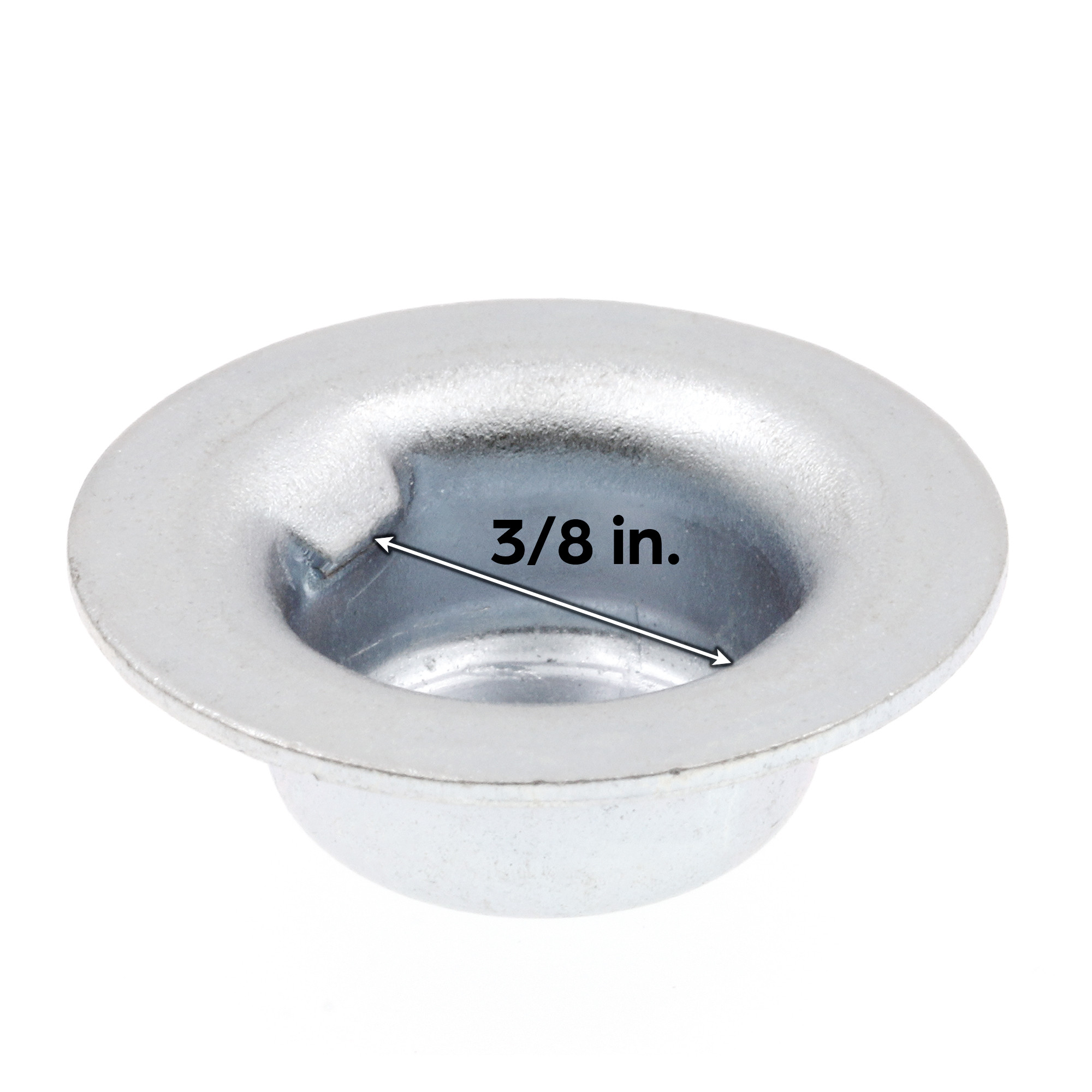 Axle Hat Push Nuts, 3/8 in., Zinc Plated Steel (10 Pack) - Prime