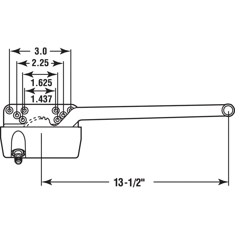 Ellipse series Operator by Truth, 13-1/2 in. Single Arm, Right Hand (Single Pack)