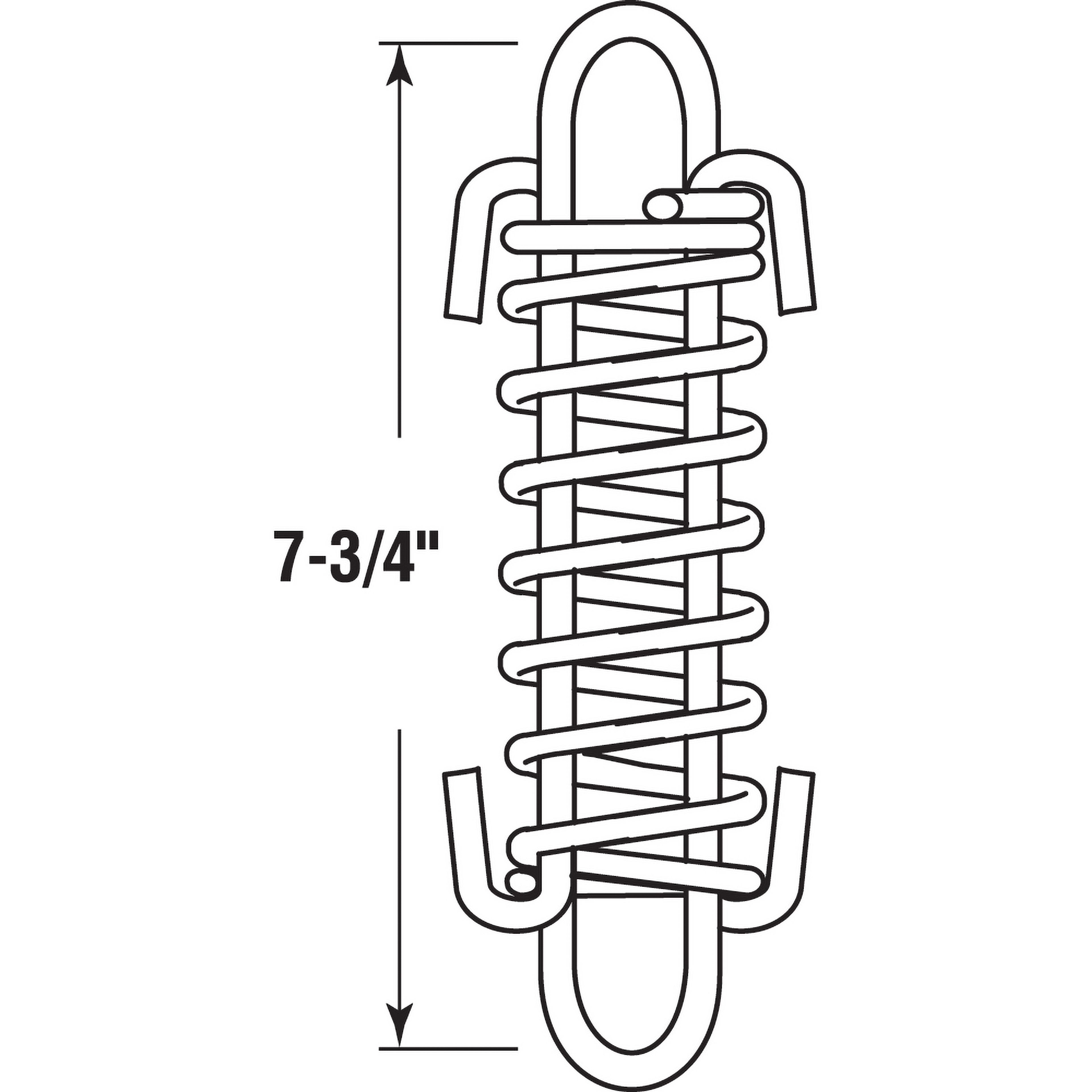 Porch Spring 1-9/16 inches x 7-3/4 inches  x .227 Gage, Pack of 2
