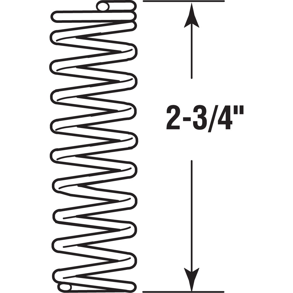 Compression Spring, 13/32 inch x 2-3/4 inches x .47 Wire Diameter, Spring Steel. Pack of 2