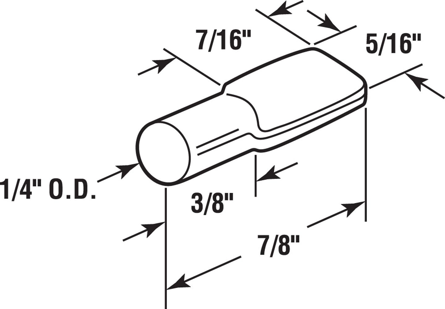Shelf Support Peg, 1/4 inch Diameter, Nickel Plated Steel, Pack of 8