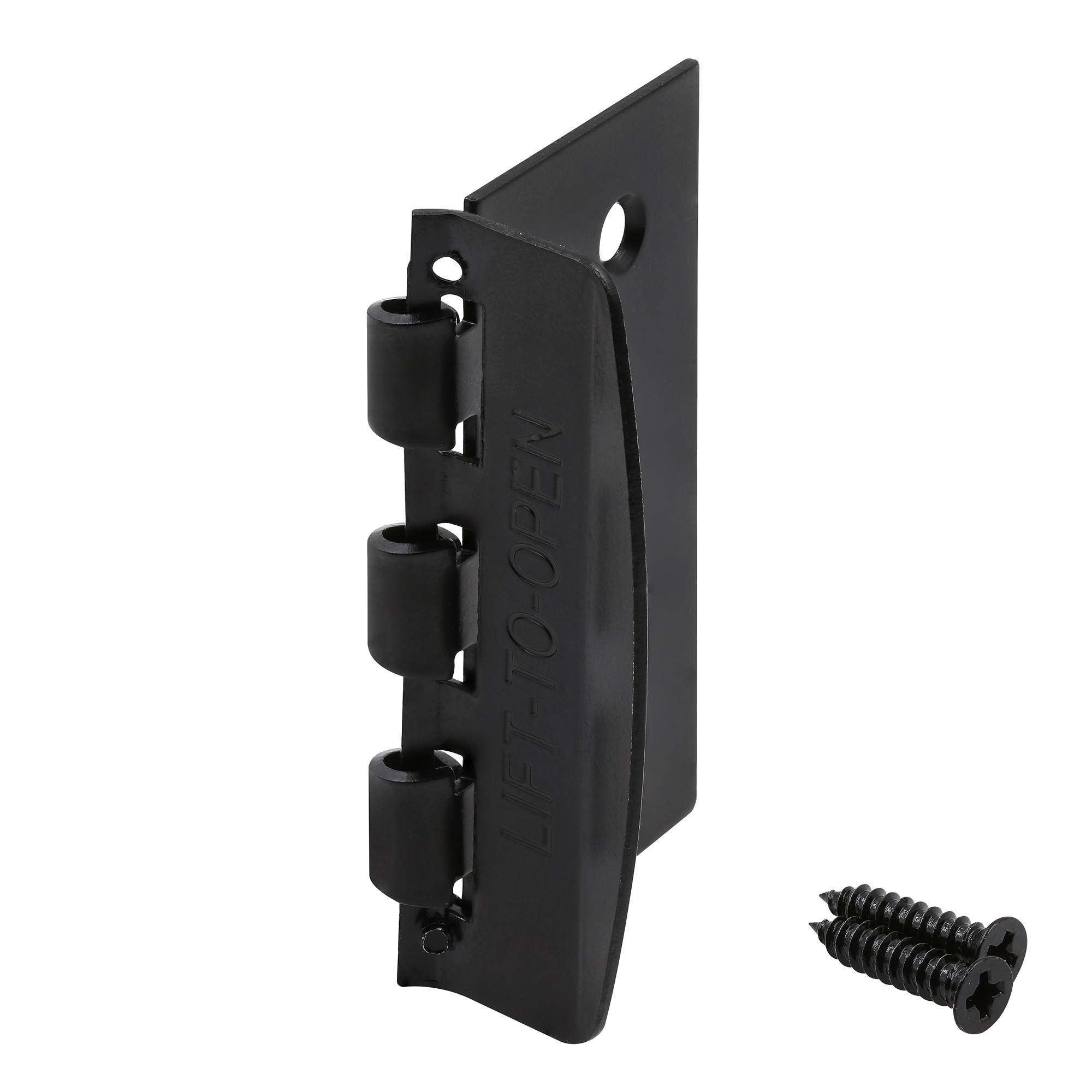 Flip Lock Door Lock 2-3/4 inch Height with Fasteners, Matte Black (Single Pack)