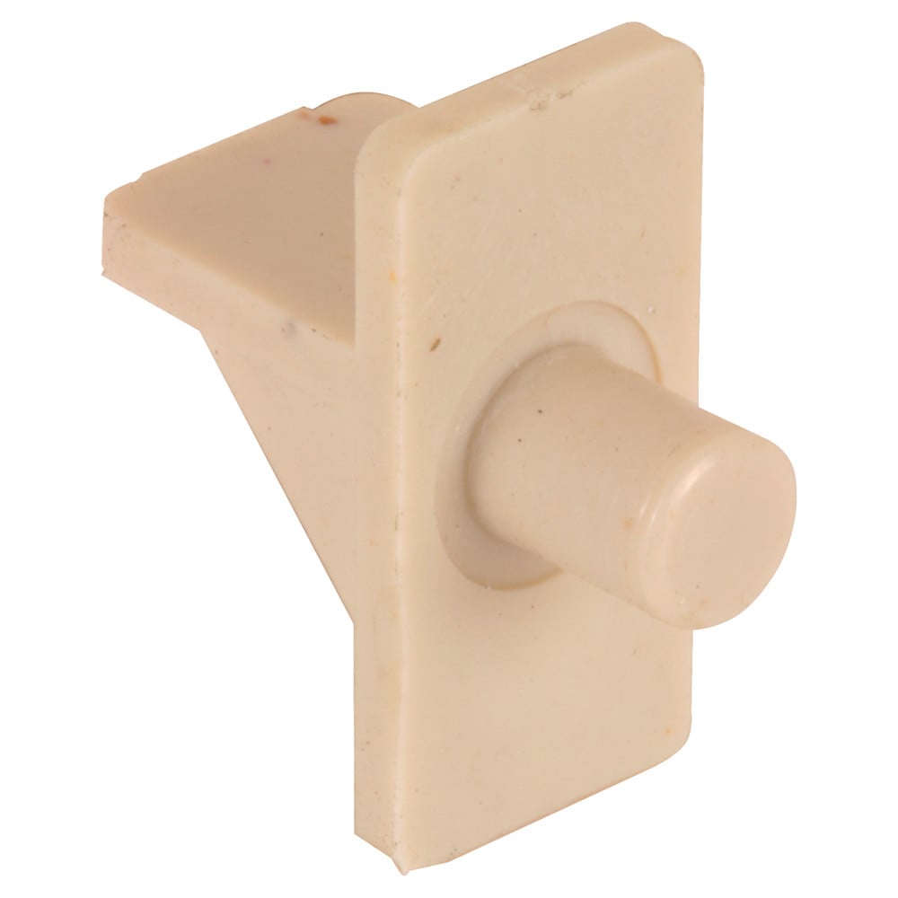 Shelf Support Peg, Almond Plastic, 1/4 inch Diameter Peg, Pack of 8