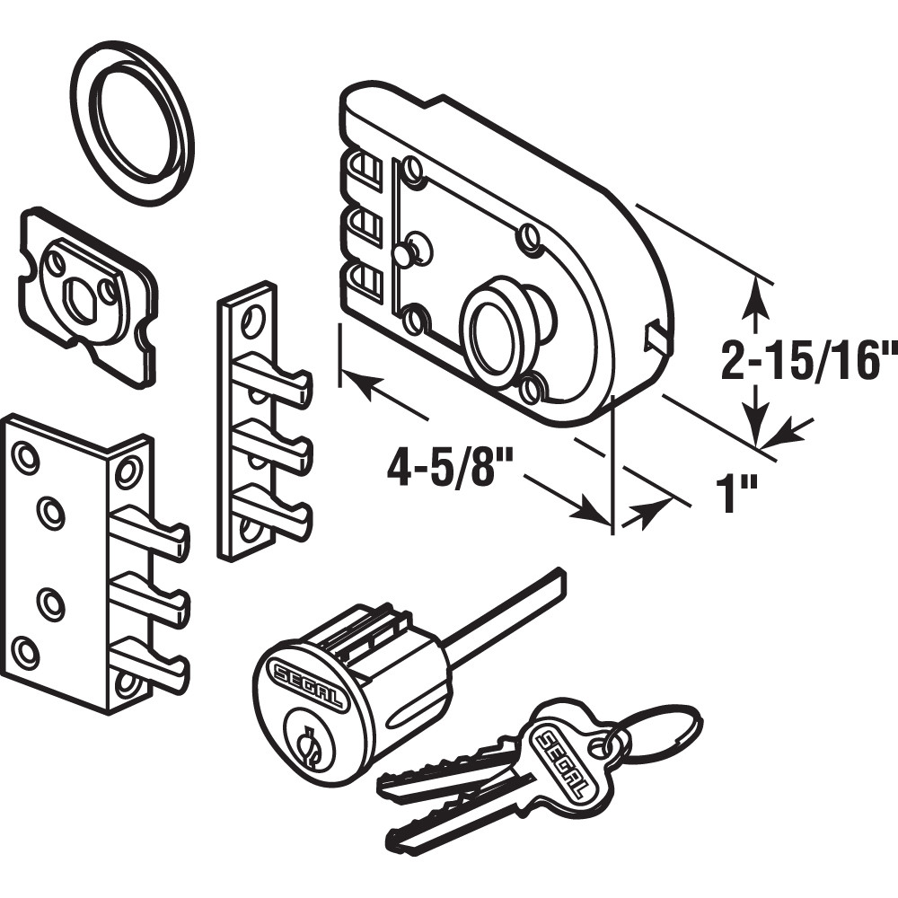 Single Cylinder Deadbolt Brass Slam Lock with Flat and Angle