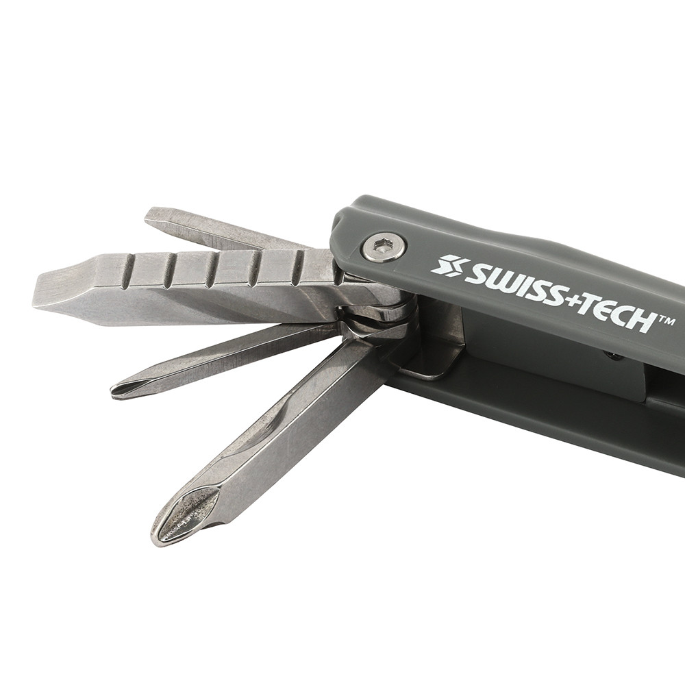 SWISS+TECH 7-IN-1 Key Ring, Screwdriver tool with LED Flashlight