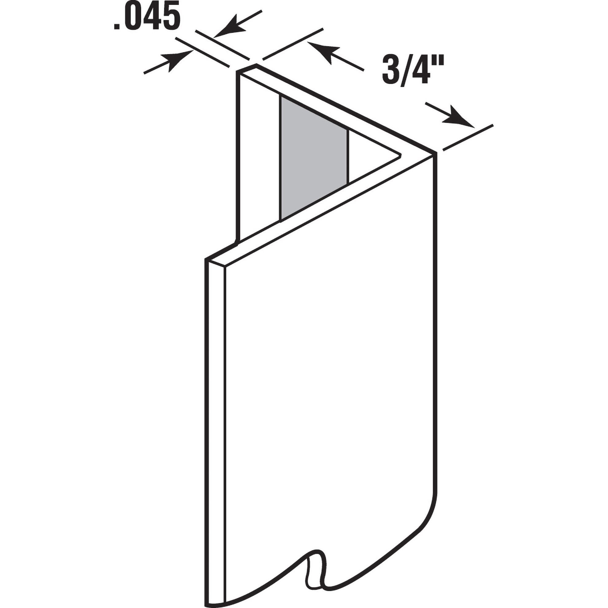 Corner Shield, Clear Vinyl, 3/4 by 3/4 by 96 inches, Pre-Applied Self-Adhesive Tape