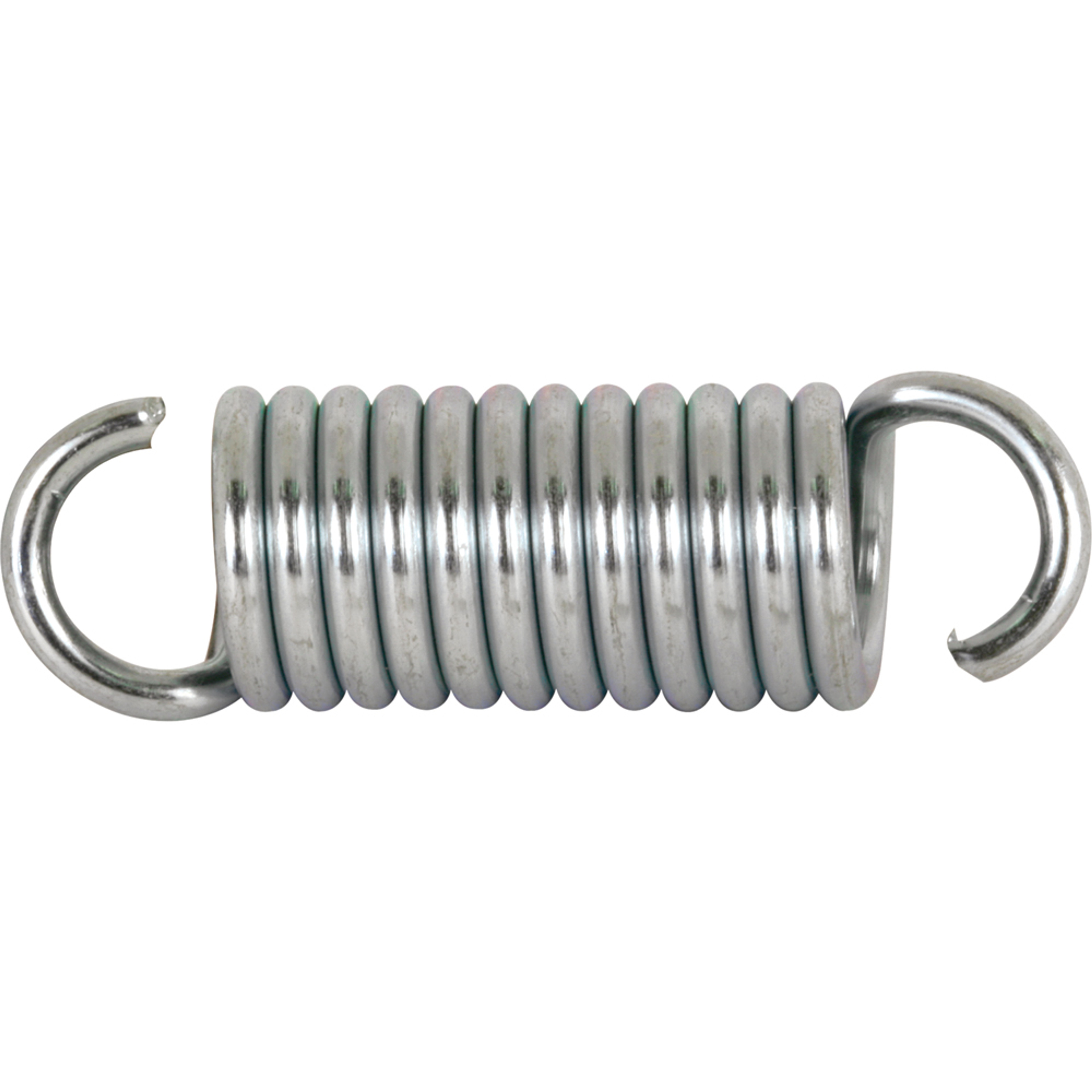 Extension Spring, 1/2 inch x 1-5/8 inches x .8 Wire Diameter, Spring Steel, Single Loop, Open, Pack of 2
