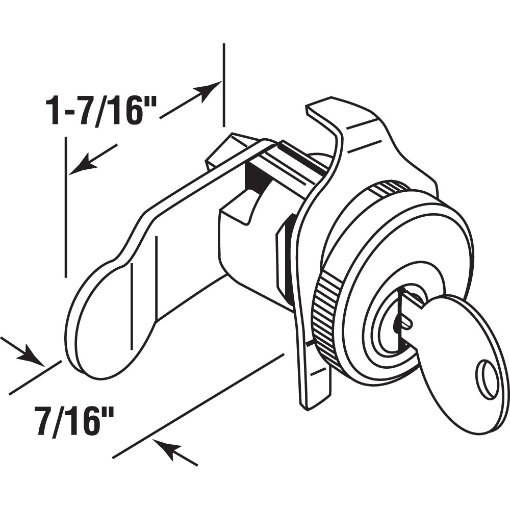 Mail Box Lock, American Device, Nickel Plated (Single Pack)