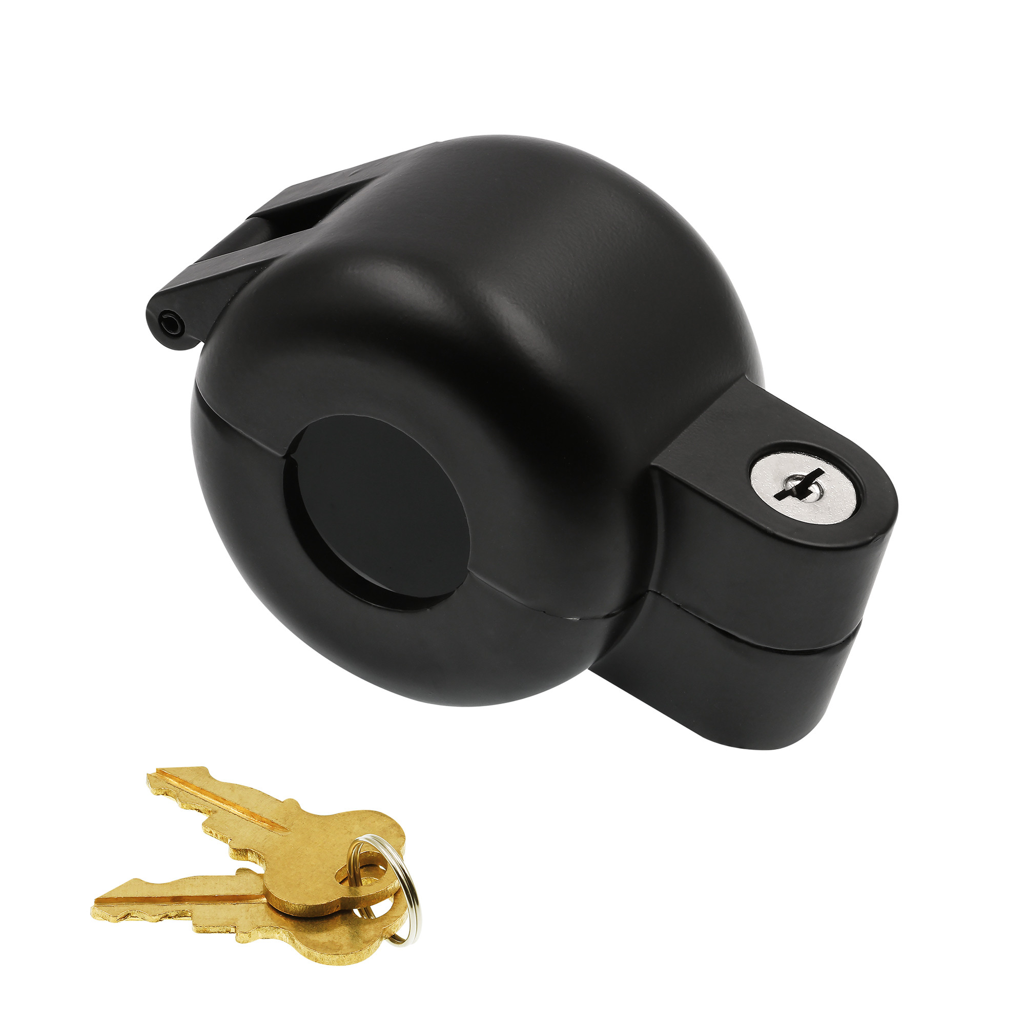 Knob, Lock-out Keyed Device, Diecast Metal, Matte Black Finish (Single Pack)