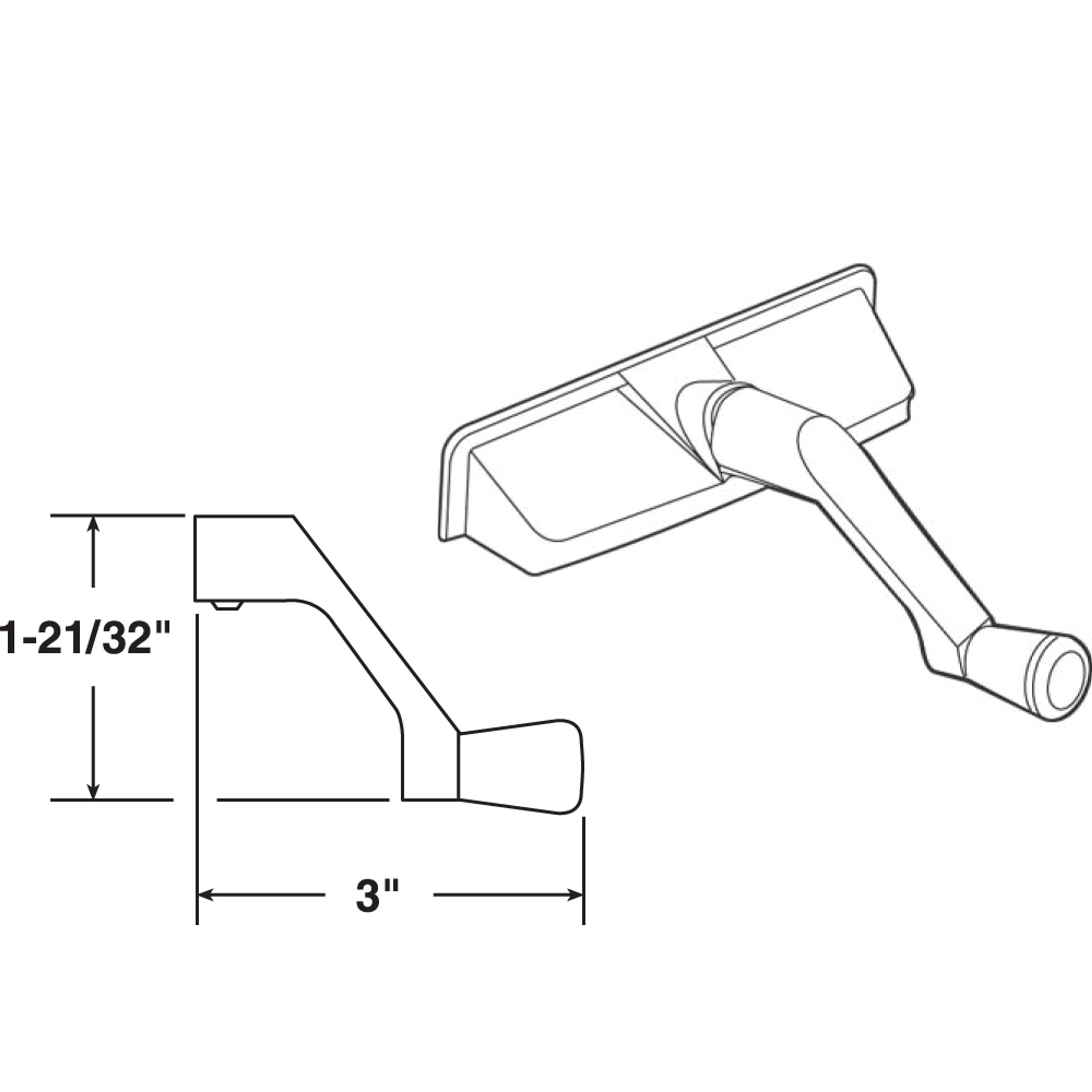 Truth EntryGard Cover & Crank Combination, White, 1 set per pkg.