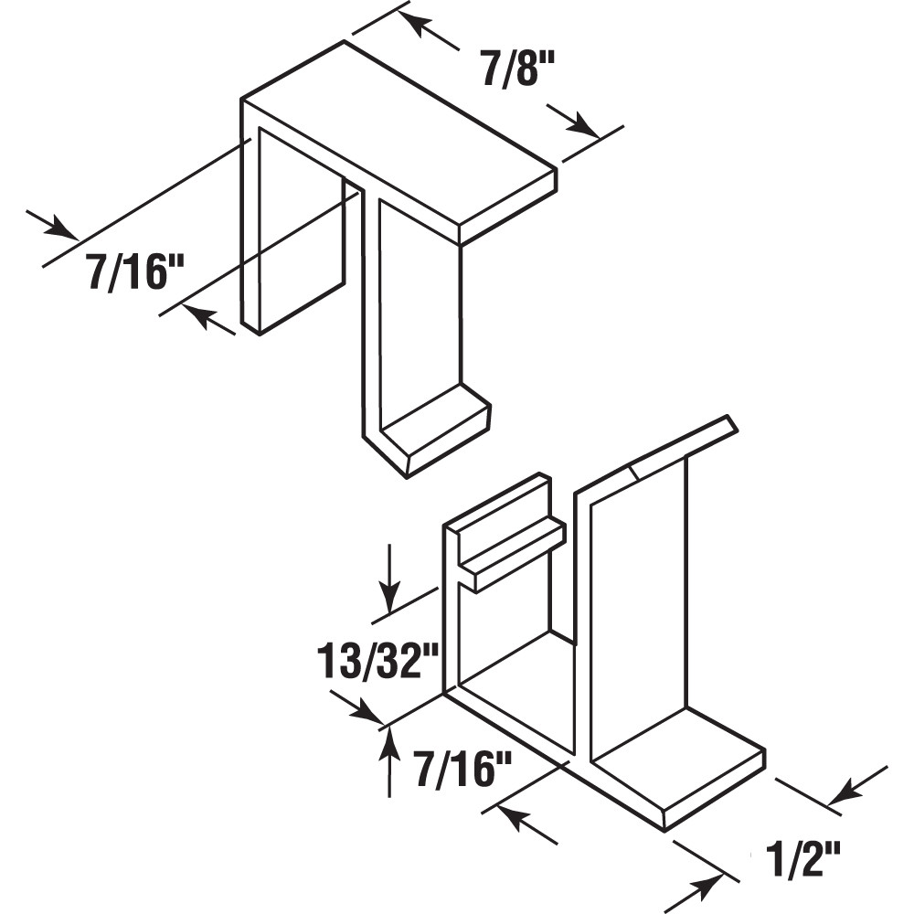 Screen Retainer Clips, for 3/8 inch screen frame, Plastic, Black