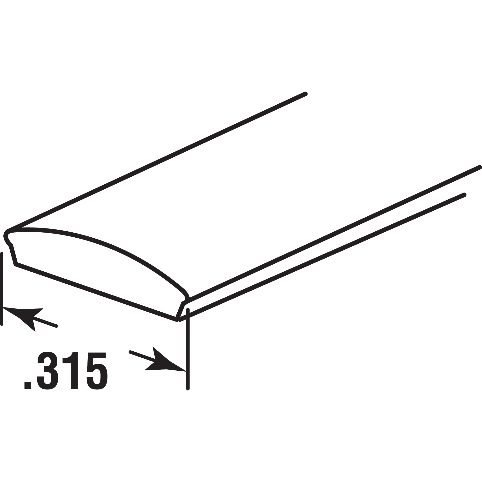 Flat Screen Retainer Spline; 5/16
