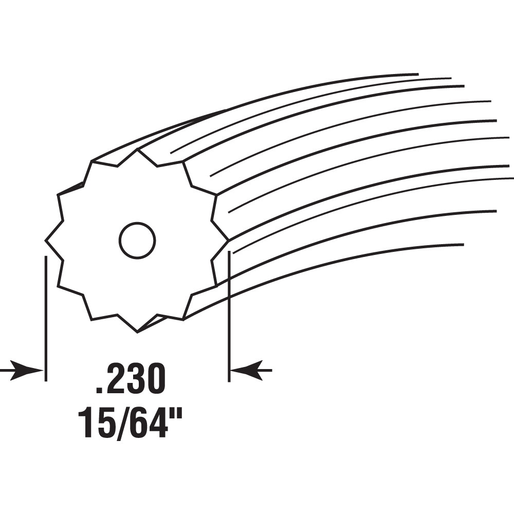 P 7601 |  Screen Retainer Vinyl Spline, .23" Round, Black, 25' per roll.