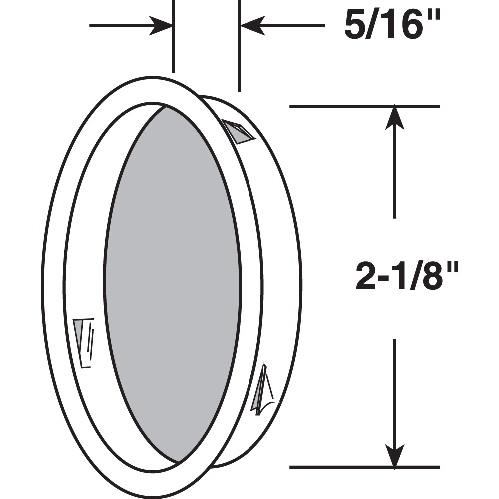Sliding Closet Door Finger Pull, 2-1/8 in. Round, Classic Bronze (2 Pack)