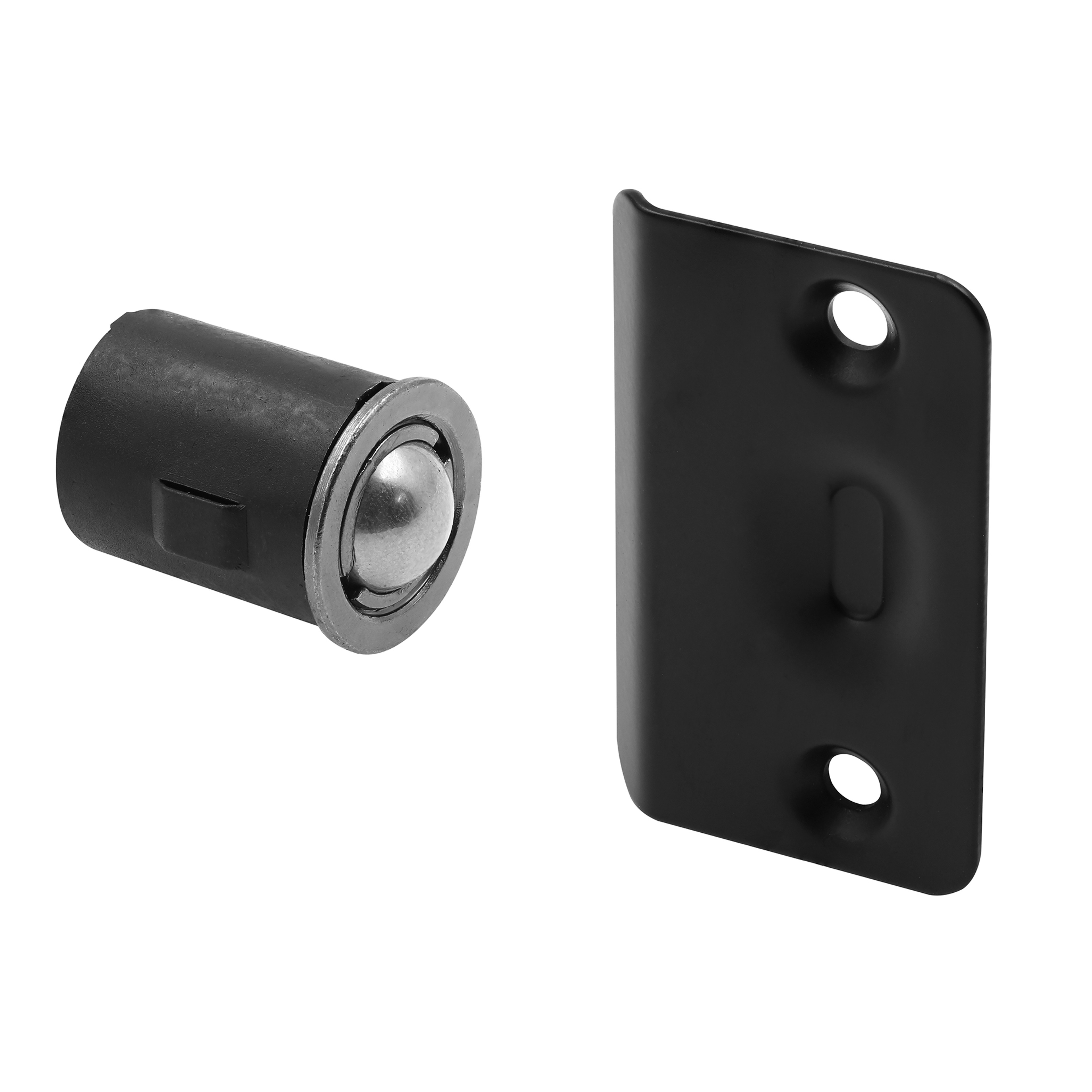 Matte Black Drive-In Ball Catch with Strike (Single Pack)