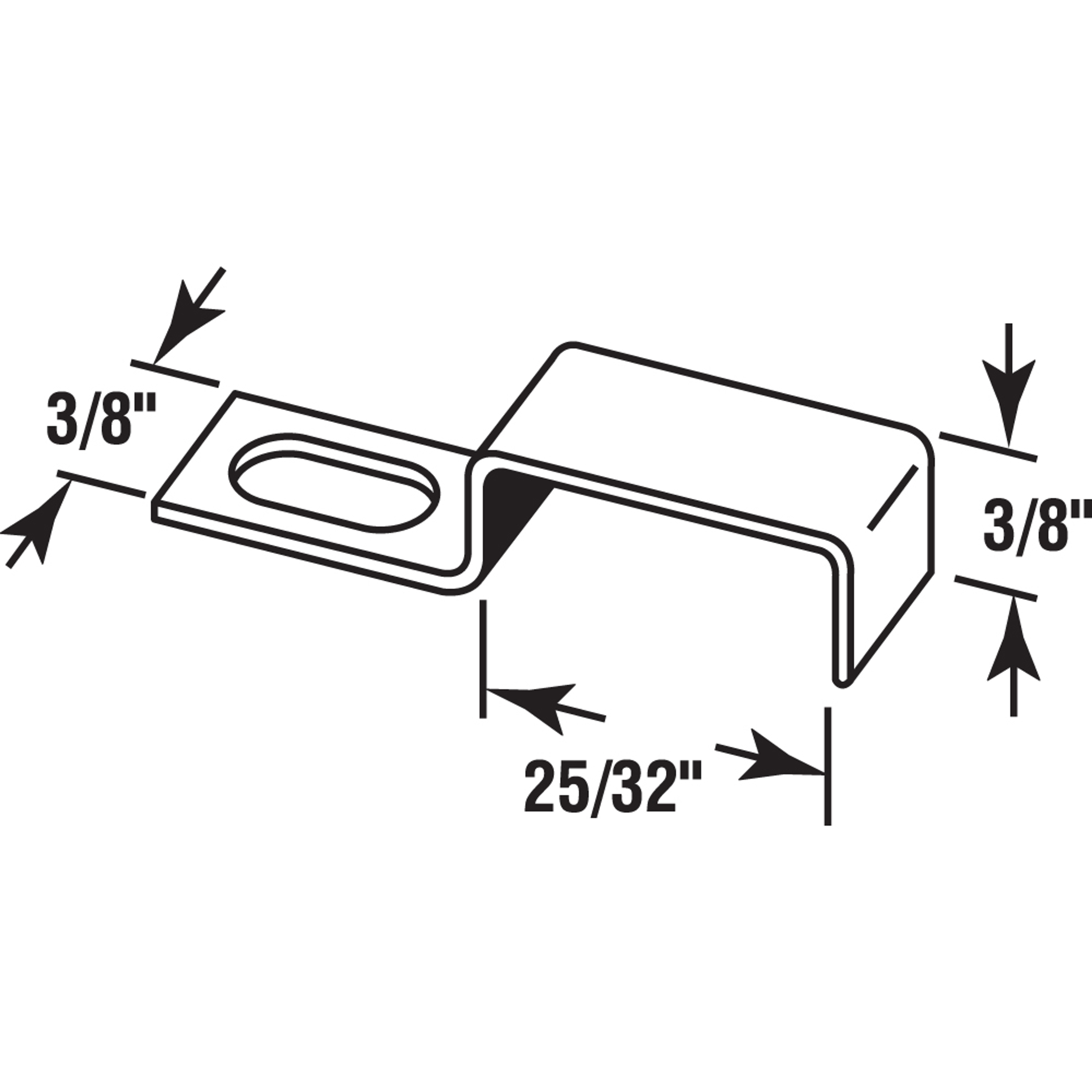 Screen Stretch Clips,  25/32 inch, Aluminum, Qty: 12 w/Screws