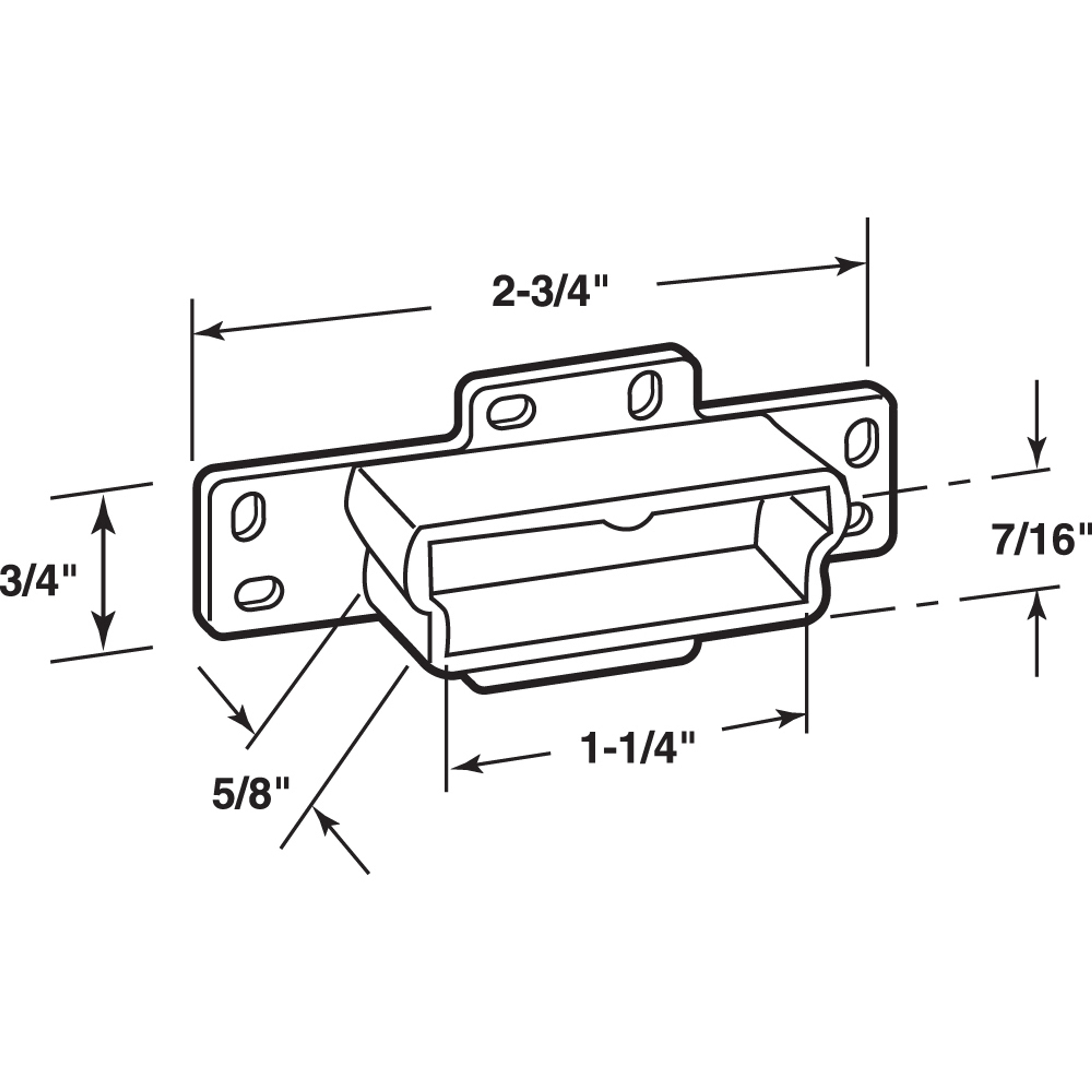 Drawer Track Backplate, 1-1/4 in. Opening, Plastic, Purple (Single Pack)