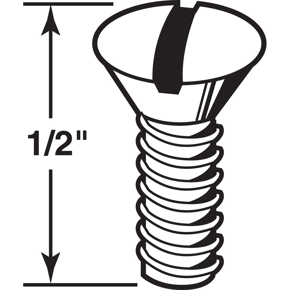 Wall Plate Screws, #6-32 x 1/2 in., Steel Construction, Ivory, Oval Head, Slotted Drive (100 Pack)