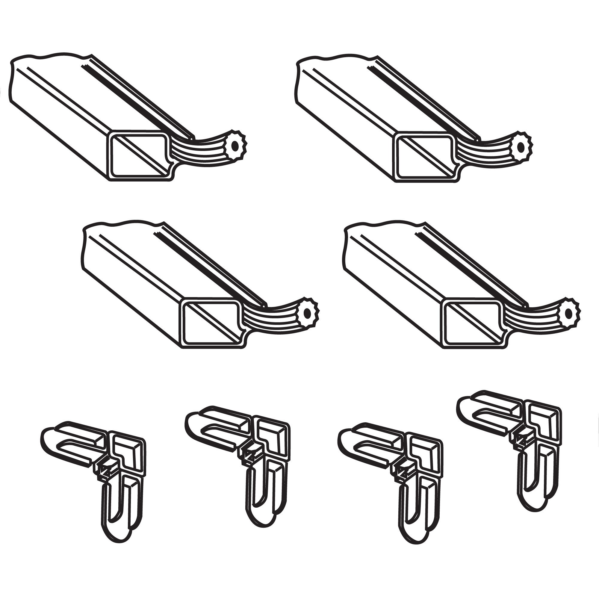 Screen Frame Kit, 7/16 in. x 3/4 in. x 36 in. x 36 in., Aluminum, White (1 Kit)