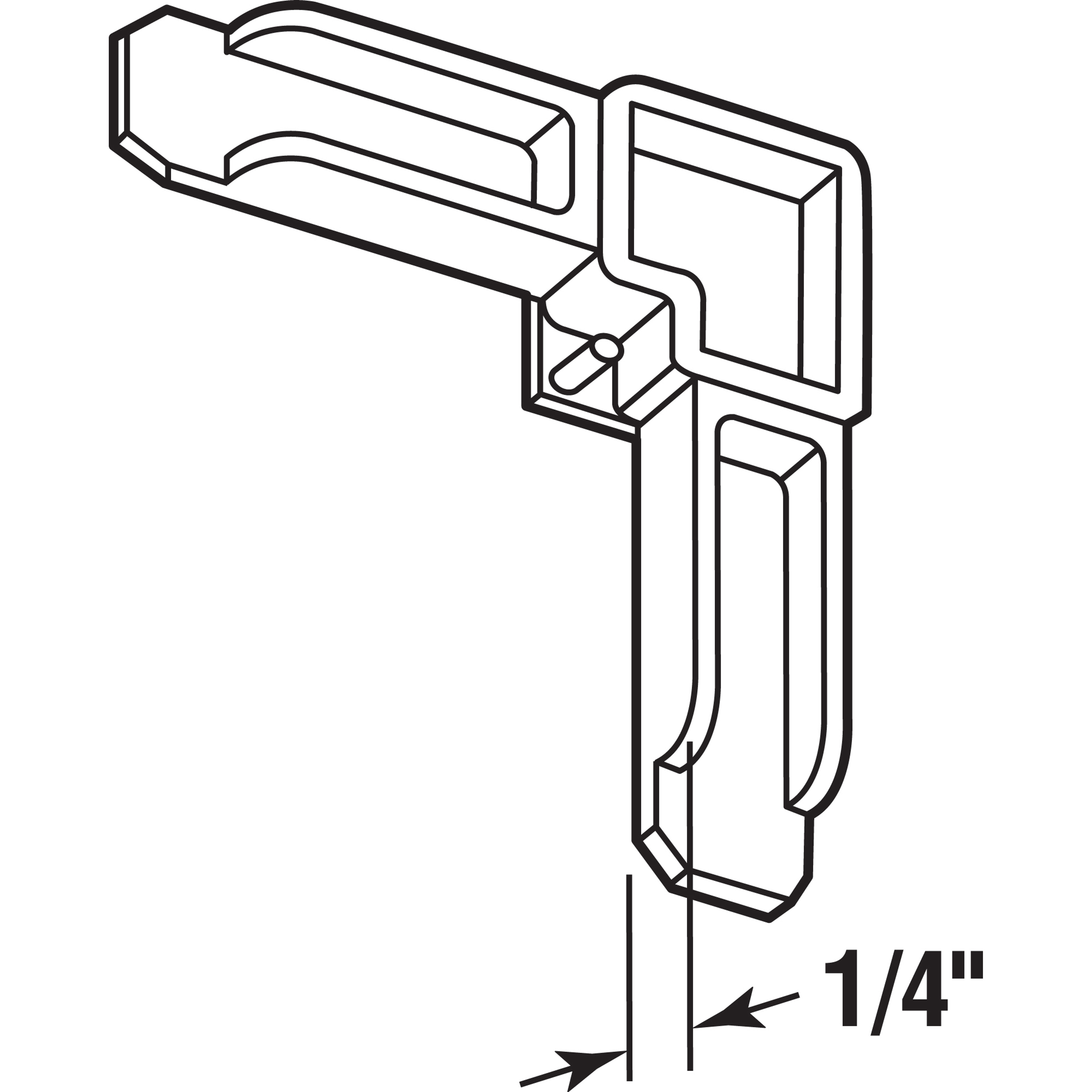 Screen Frame Corner, 1/4 in. x 3/4 in., Gray Plastic (100 Pack)