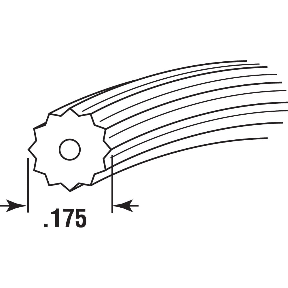 Screen Retainer Spline, 0.175 in. (11/64 in.), Black, 250 ft. (1 Roll)