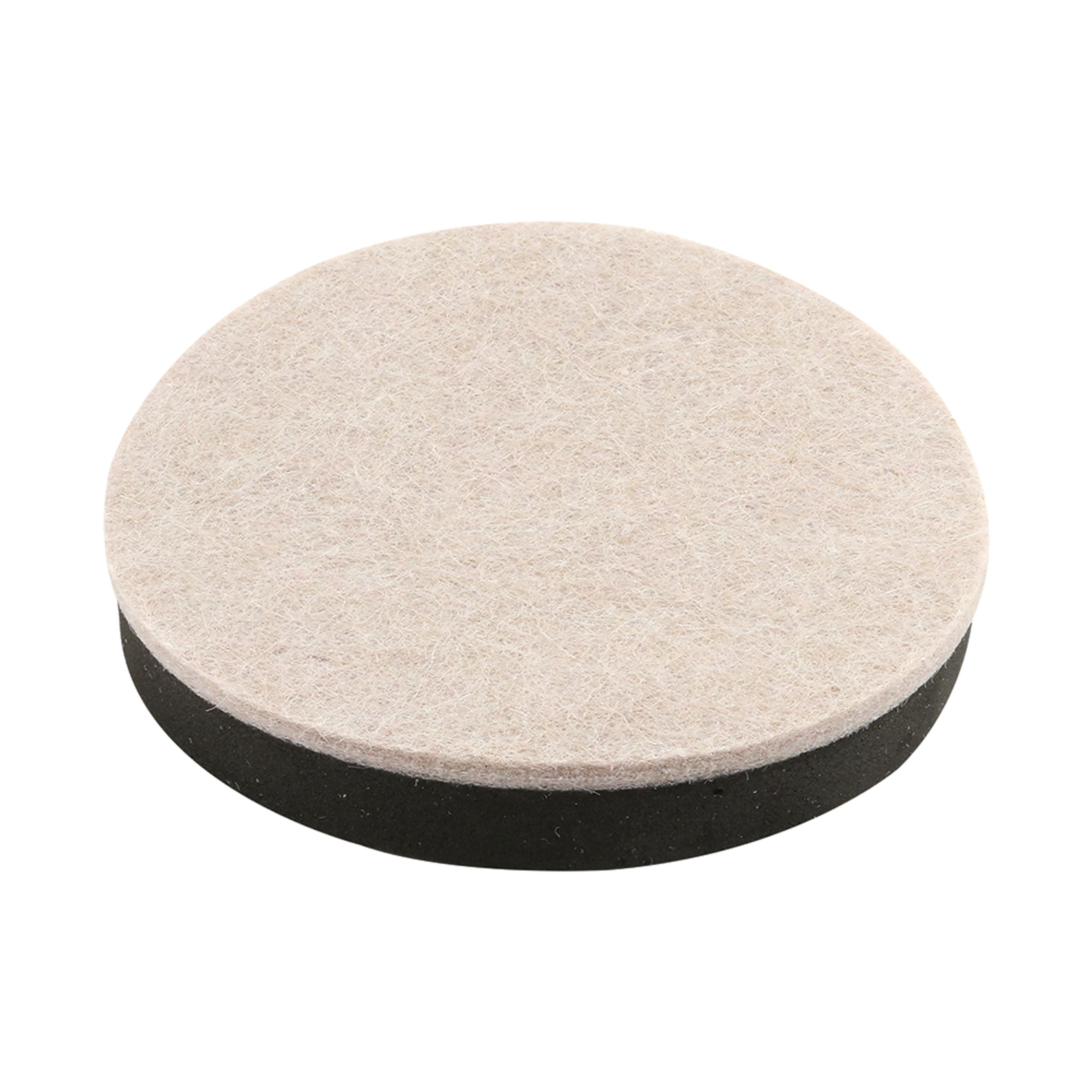 Furniture Sliders 3-1/2 in. Round Reusable Foam Cushion w/Felt Beige (16 Pack)