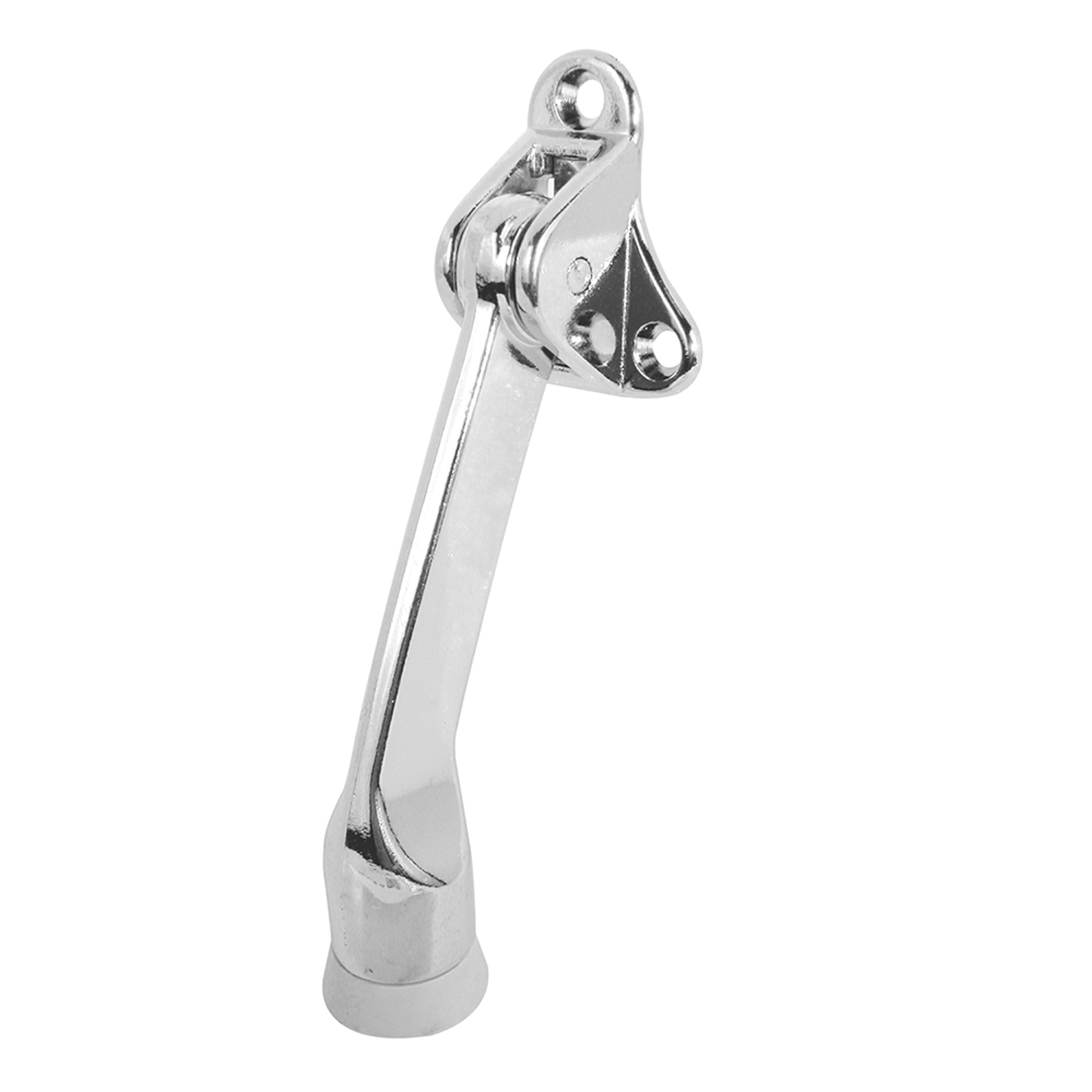 Door Holder, 4 in., Zinc Diecast, Chrome-Plated Finish, Drop Down Type (Single Pack)
