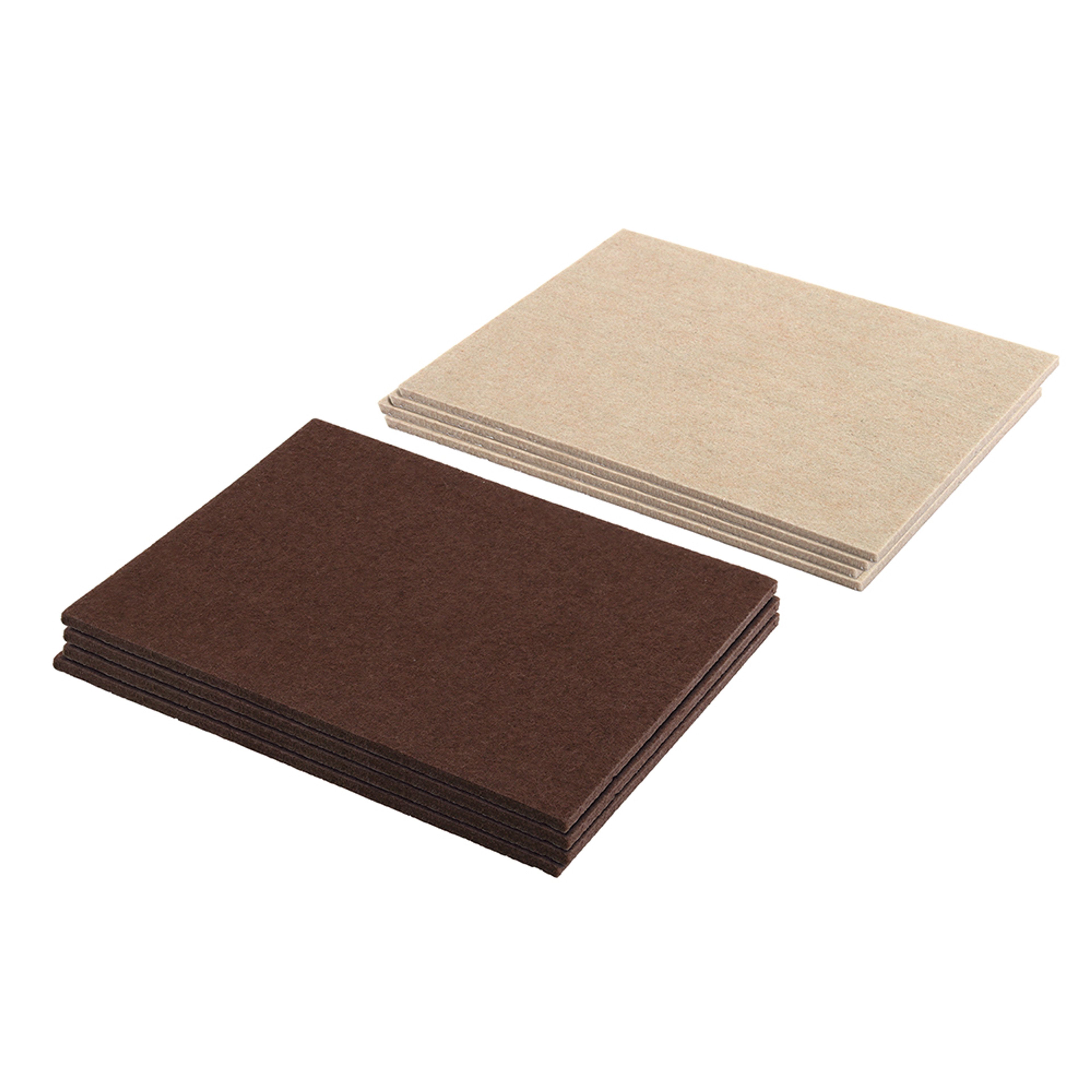 Furniture Felt Pad Assortment, Self-Adhesive Backing, Brown, Round (8 Pack)