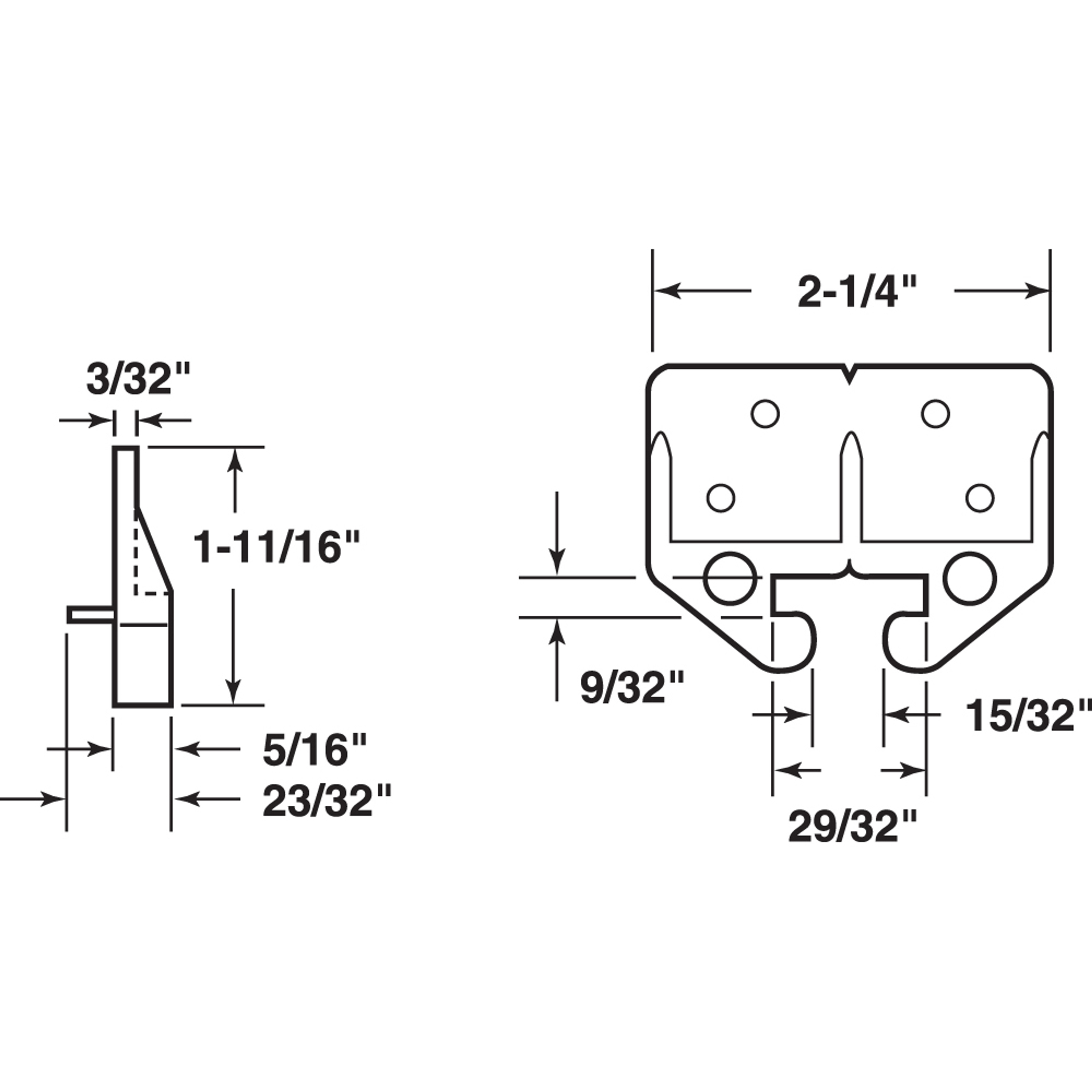 Drawer Track Guides for 1/4 in. by 7/8 in. Track (25 Pack)